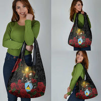 Saint Lucia Grocery Bag Rose Iron Helmet - Wonder Print Shop