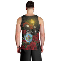 Saint Lucia Men Tank Top Rose Iron Helmet - Wonder Print Shop