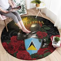 Saint Lucia Round Carpet Rose Iron Helmet - Wonder Print Shop