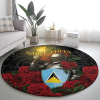 Saint Lucia Round Carpet Rose Iron Helmet - Wonder Print Shop