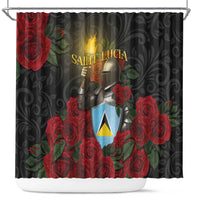 Saint Lucia Shower Curtain Rose Iron Helmet - Wonder Print Shop