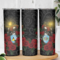 Saint Lucia Skinny Tumbler Rose Iron Helmet - Wonder Print Shop