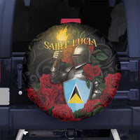 Saint Lucia Spare Tire Cover Rose Iron Helmet - Wonder Print Shop