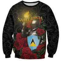 Saint Lucia Sweatshirt Rose Iron Helmet - Wonder Print Shop