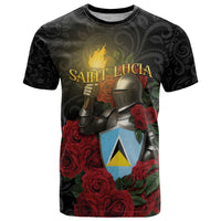 Saint Lucia T Shirt Rose Iron Helmet - Wonder Print Shop