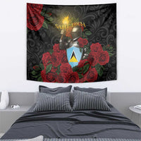 Saint Lucia Tapestry Rose Iron Helmet - Wonder Print Shop