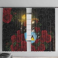 Saint Lucia Window Curtain Rose Iron Helmet - Wonder Print Shop