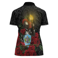 Saint Lucia Women Polo Shirt Rose Iron Helmet - Wonder Print Shop