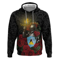 Saint Lucia Zip Hoodie Rose Iron Helmet - Wonder Print Shop