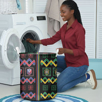 Brazil And Haiti Football Laundry Basket Mix Brazilian Haitian Roots