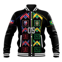Custom Brazil And Haiti Football Baseball Jacket Mix Brazilian Haitian Roots
