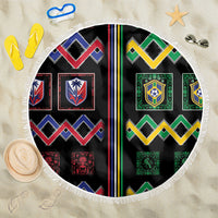 Brazil And Haiti Football Beach Blanket Mix Brazilian Haitian Roots