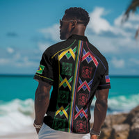 Custom Brazil And Haiti Football Hawaiian Shirt Mix Brazilian Haitian Roots
