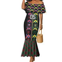 Custom Brazil And Haiti Football Mermaid Dress Mix Brazilian Haitian Roots
