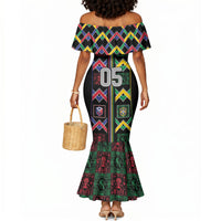 Custom Brazil And Haiti Football Mermaid Dress Mix Brazilian Haitian Roots