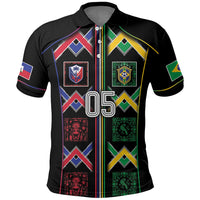 Custom Brazil And Haiti Football Polo Shirt Mix Brazilian Haitian Roots