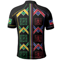 Custom Brazil And Haiti Football Polo Shirt Mix Brazilian Haitian Roots