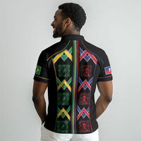 Custom Brazil And Haiti Football Polo Shirt Mix Brazilian Haitian Roots DT05