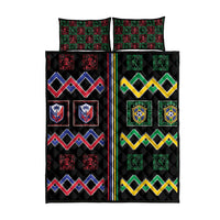 Brazil And Haiti Football Quilt Bed Set Mix Brazilian Haitian Roots