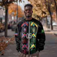 Custom Brazil And Haiti Football Sweatshirt Mix Brazilian Haitian Roots