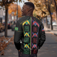 Custom Brazil And Haiti Football Sweatshirt Mix Brazilian Haitian Roots
