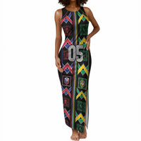 Custom Brazil And Haiti Football Tank Maxi Dress Mix Brazilian Haitian Roots