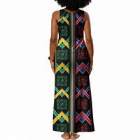 Custom Brazil And Haiti Football Tank Maxi Dress Mix Brazilian Haitian Roots