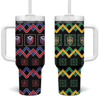 Brazil And Haiti Football Tumbler With Handle Mix Brazilian Haitian Roots