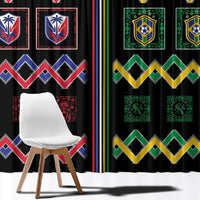 Brazil And Haiti Football Window Curtain Mix Brazilian Haitian Roots
