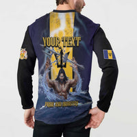 Personalized Barbados Button Sweatshirt Pride And Industry - Wonder Print Shop