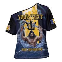 Personalized Barbados Cross Shoulder Shirt Pride And Industry - Wonder Print Shop