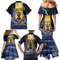 Personalized Barbados Family Matching Mermaid Dress and Hawaiian Shirt Pride And Industry - Wonder Print Shop