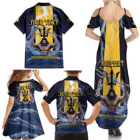Personalized Barbados Family Matching Summer Maxi Dress and Hawaiian Shirt Pride And Industry - Wonder Print Shop