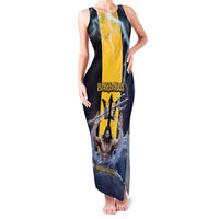 Personalized Barbados Family Matching Tank Maxi Dress and Hawaiian Shirt Pride And Industry - Wonder Print Shop