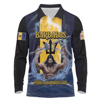 Personalized Barbados Long Sleeve Polo Shirt Pride And Industry - Wonder Print Shop