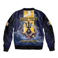 Personalized Barbados Sleeve Zip Bomber Jacket Pride And Industry - Wonder Print Shop