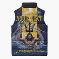 Personalized Barbados Sleeveless Puffer Jacket Pride And Industry - Wonder Print Shop