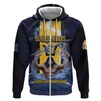 Personalized Barbados Zip Hoodie Pride And Industry - Wonder Print Shop