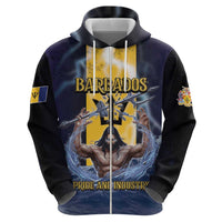 Personalized Barbados Zip Hoodie Pride And Industry - Wonder Print Shop