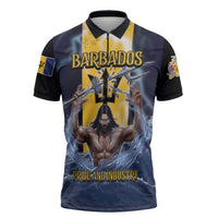 Personalized Barbados Zipper Polo Shirt Pride And Industry - Wonder Print Shop