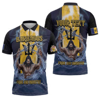 Personalized Barbados Zipper Polo Shirt Pride And Industry - Wonder Print Shop