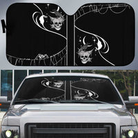 Skull Cowboy Auto Sun Shade Western Yoke Style - Wonder Print Shop