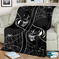 Skull Cowboy Blanket Western Yoke Style - Wonder Print Shop