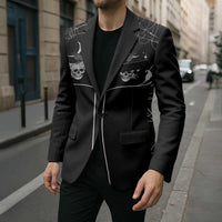 Skull Cowboy Blazer Western Yoke Style - Wonder Print Shop