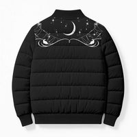 Skull Cowboy Bomber Puffer Jacket Western Yoke Style - Wonder Print Shop