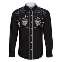 Skull Cowboy Family Matching Puletasi and Hawaiian Shirt Western Yoke Style - Wonder Print Shop