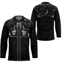 Skull Cowboy Hockey Jersey Western Yoke Style - Wonder Print Shop