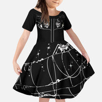 Skull Cowboy Kid Short Sleeve Dress Western Yoke Style - Wonder Print Shop