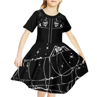 Skull Cowboy Kid Short Sleeve Dress Western Yoke Style - Wonder Print Shop
