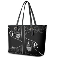 Skull Cowboy Leather Tote Bag Western Yoke Style - Wonder Print Shop